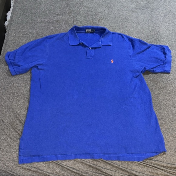POLO ROYAL BLUE COLLARED ORANGE PONY - Picture 1 of 5